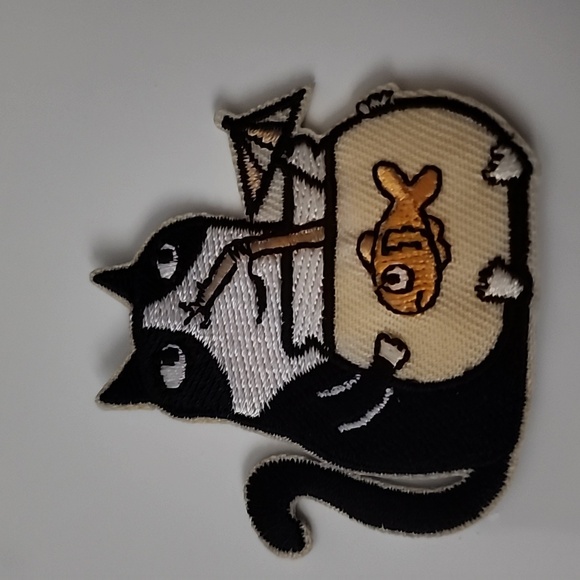Fashion Jewelry Other - Cat Fishbowl  Whimsy IRON ON Patch  Cat